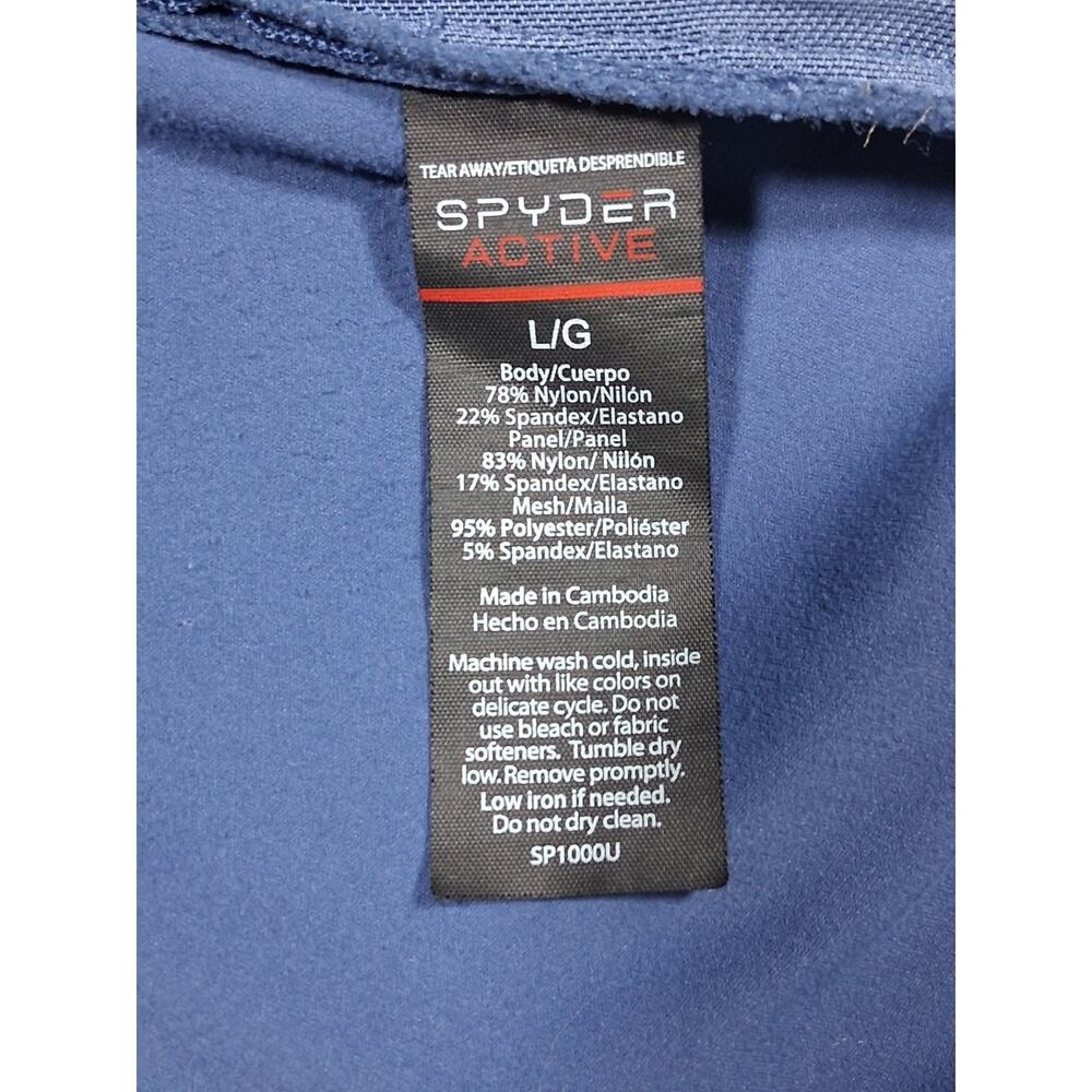 Spyder Active Long Sleeve Top Womens Large Blue Performance Shirt Thumbholes - Picture 4 of 11